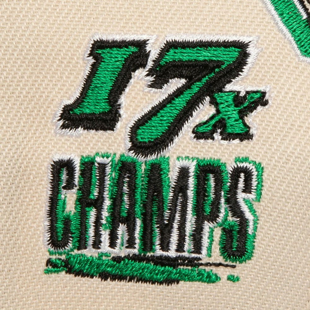 Mitchell & Ness - Boston Celtics 17x NBA Champions Soul Legacy Defined Pro Crown Snapback Hat - Cream/Kelly Green