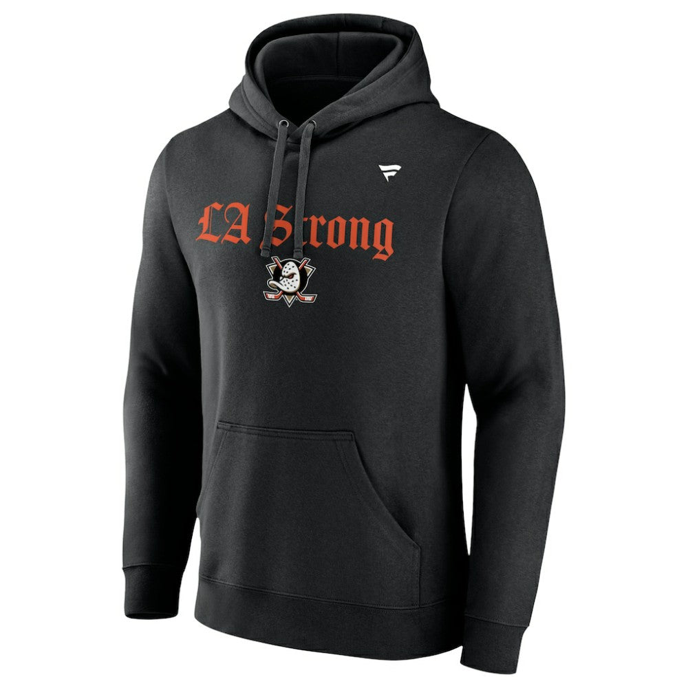 Anaheim Ducks - Fanatics Unisex LA Strong Fleece Pullover Hoodie Black