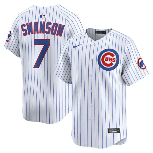 Dansby Swanson Chicago Cubs Nike Home Limited Player Jersey - White | MLB Jerseys