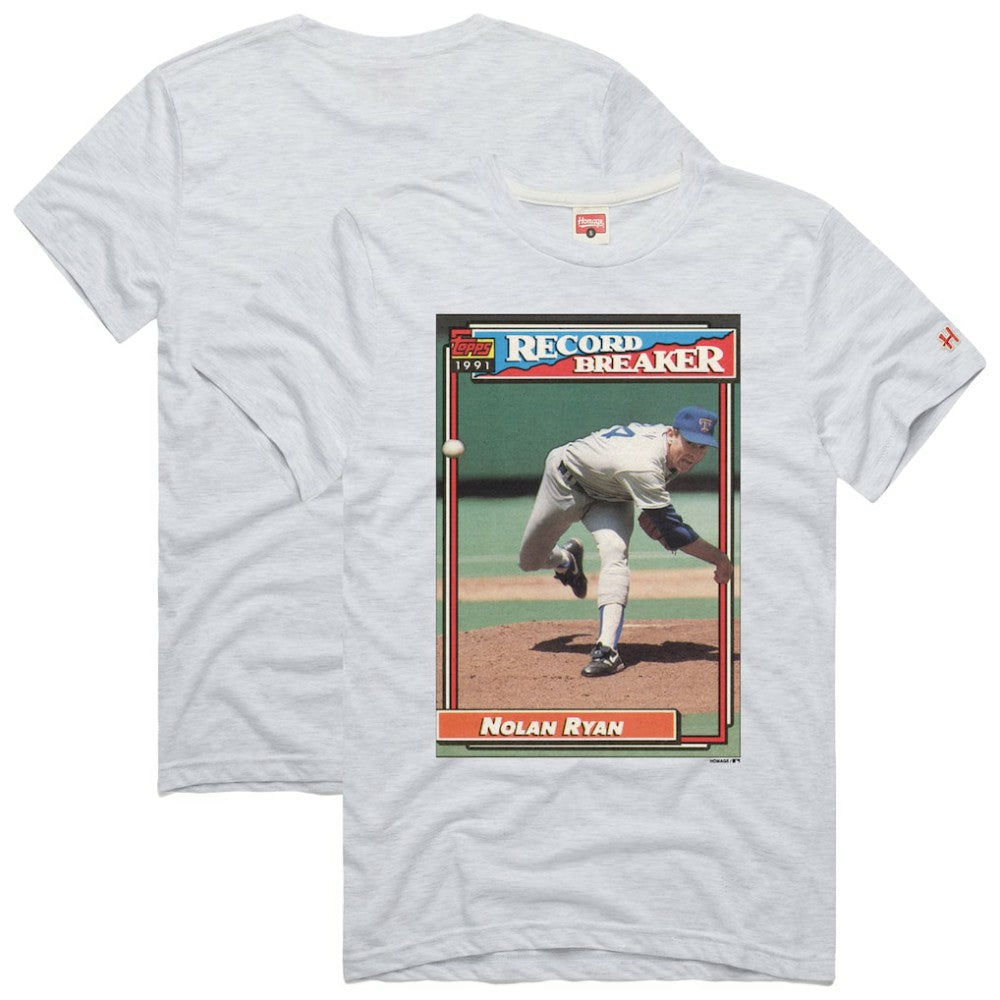 Nolan Ryan Texas Rangers Homage 1991 Topps Baseball Card Player T-Shirt Online