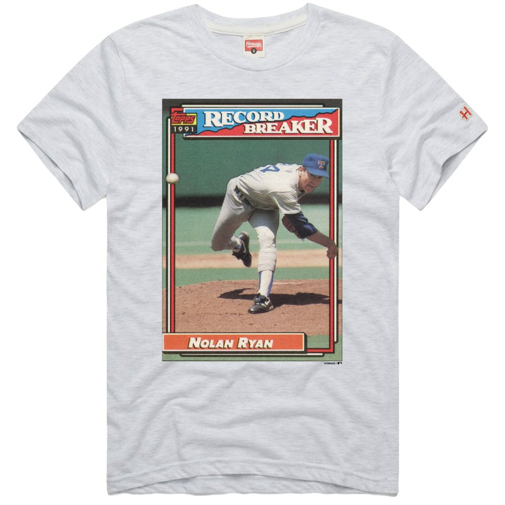 Nolan Ryan Texas Rangers Homage 1991 Topps Baseball Card Player T-Shirt Online
