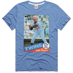 Kirby Puckett Minnesota Twins Homage 1985 Topps Baseball Card Player Tri-Blend T-Shirt for sale