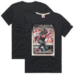 Elly De La Cruz Cincinnati Reds Homage 2024 Topps Baseball Card Player Tri-Blend T-Shirt Online