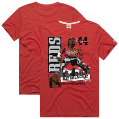 Elly De La Cruz Cincinnati Reds Homage Graphic Player Tri-Blend T-Shirt On Sale
