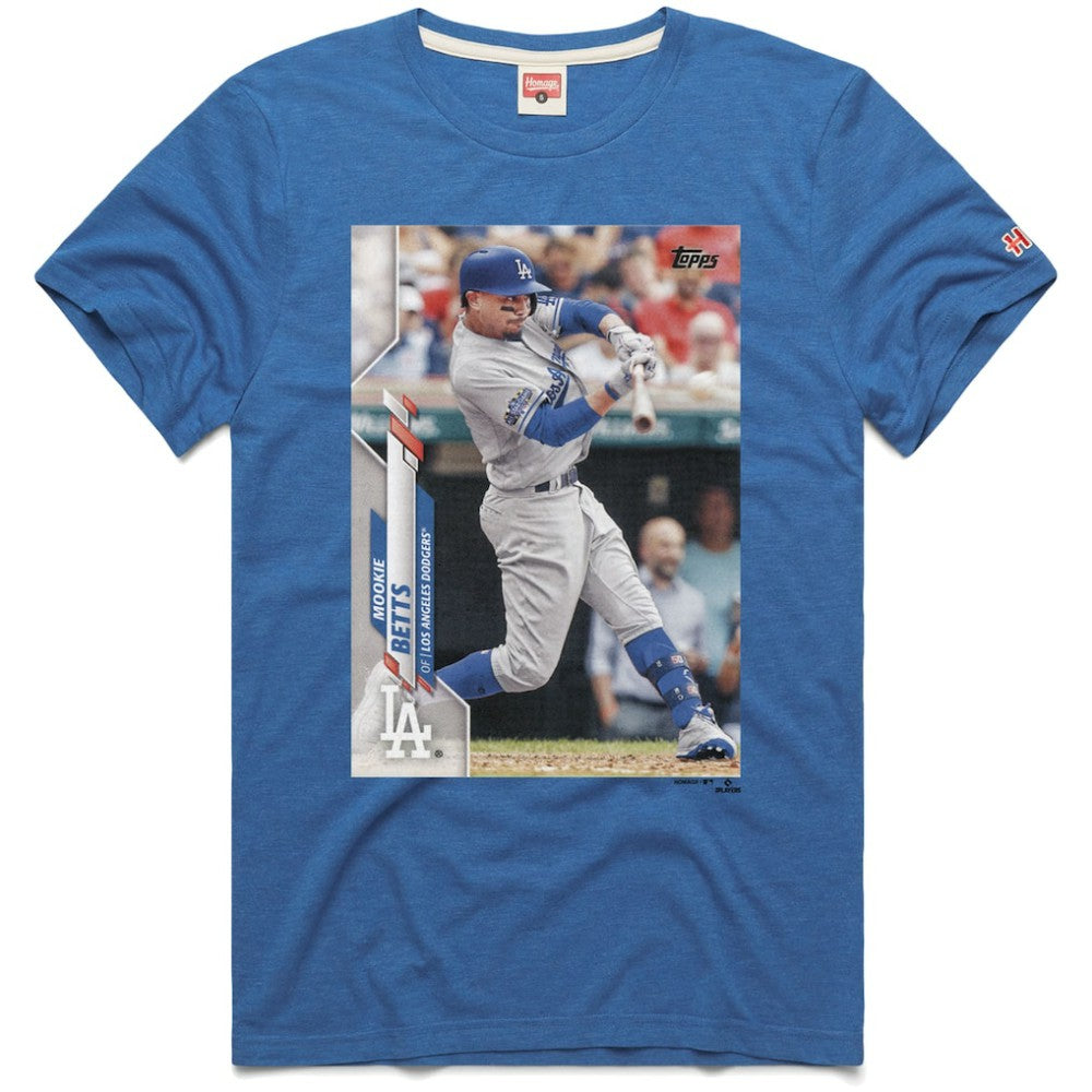 Mookie Betts Los Angeles Dodgers Homage 2020 Topps Baseball Card Player T-Shirt for sale