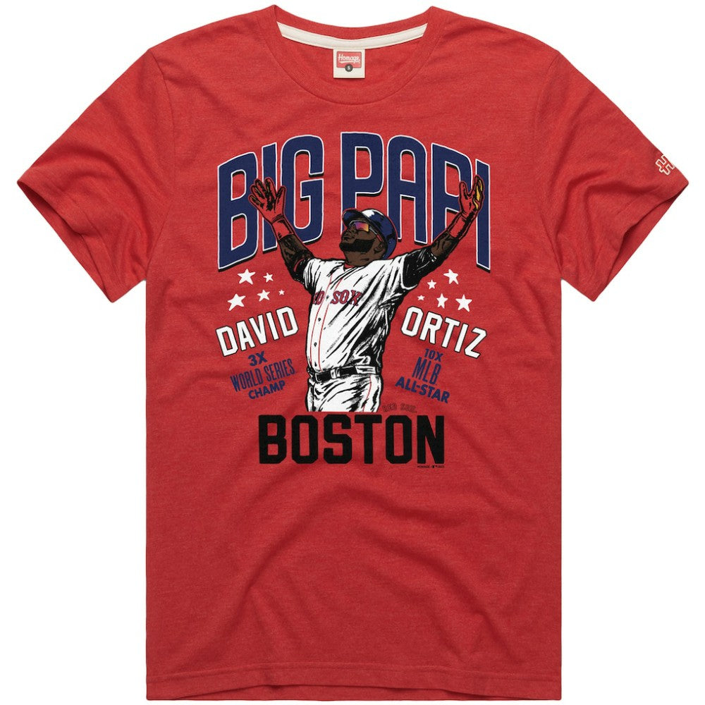 David Ortiz Boston Red Sox Homage Graphic Player T-Shirt Lifestyle