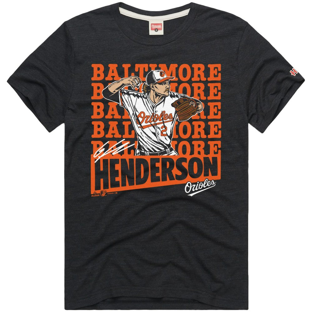 Gunnar Henderson Baltimore Orioles Homage Graphic Player T-Shirt Online