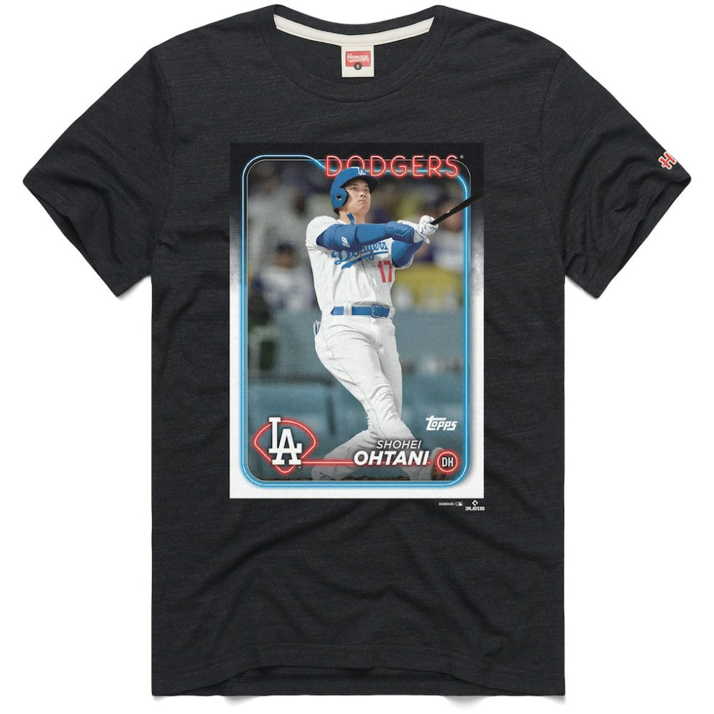Shohei Ohtani Los Angeles Dodgers Homage 2024 Topps Baseball Card Player T-Shirt Sale