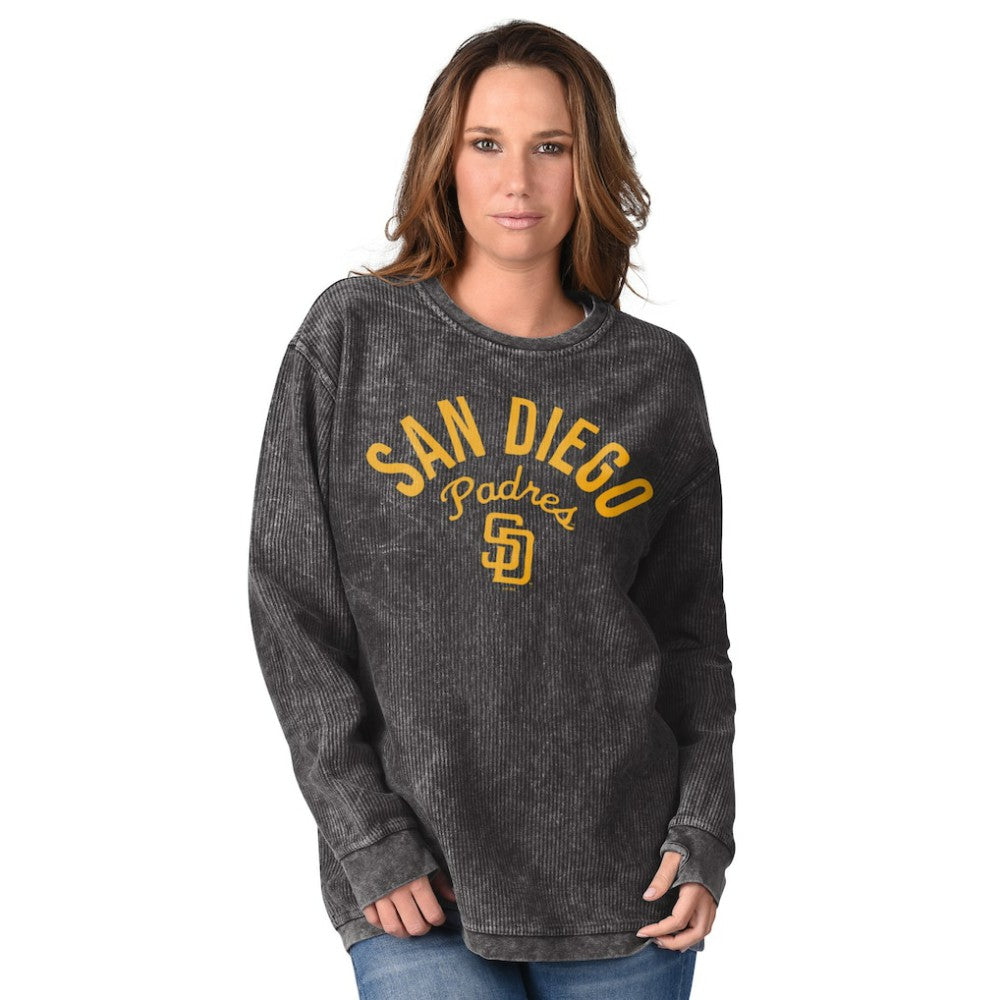 San Diego Padres G-III 4Her by Carl Banks Women's Comfy Cord Pullover Sweatshirt On Sale