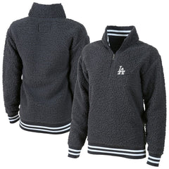 Los Angeles Dodgers G-III 4Her by Carl Banks Women's Play Action Sherpa Fleece Quarter-Zip Jacket Lifestyle