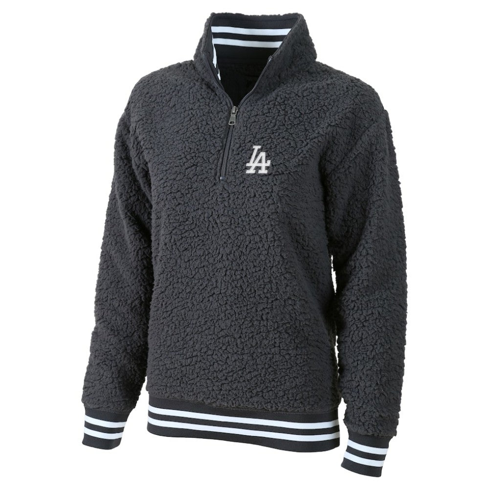 Los Angeles Dodgers G-III 4Her by Carl Banks Women's Play Action Sherpa Fleece Quarter-Zip Jacket Lifestyle