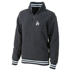 Los Angeles Dodgers G-III 4Her by Carl Banks Women's Play Action Sherpa Fleece Quarter-Zip Jacket Lifestyle