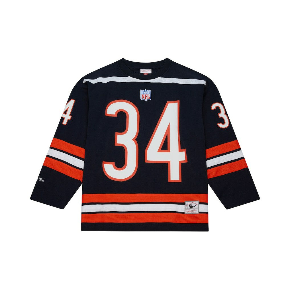 Walter Payton Chicago Bears Maxxed Out Fashion Hockey Jersey Navy - Mitchell & Ness