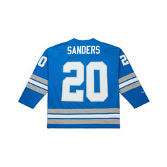 Barry Sanders Detroit Lions Maxxed Out Fashion Hockey Jersey Blue - Mitchell & Ness