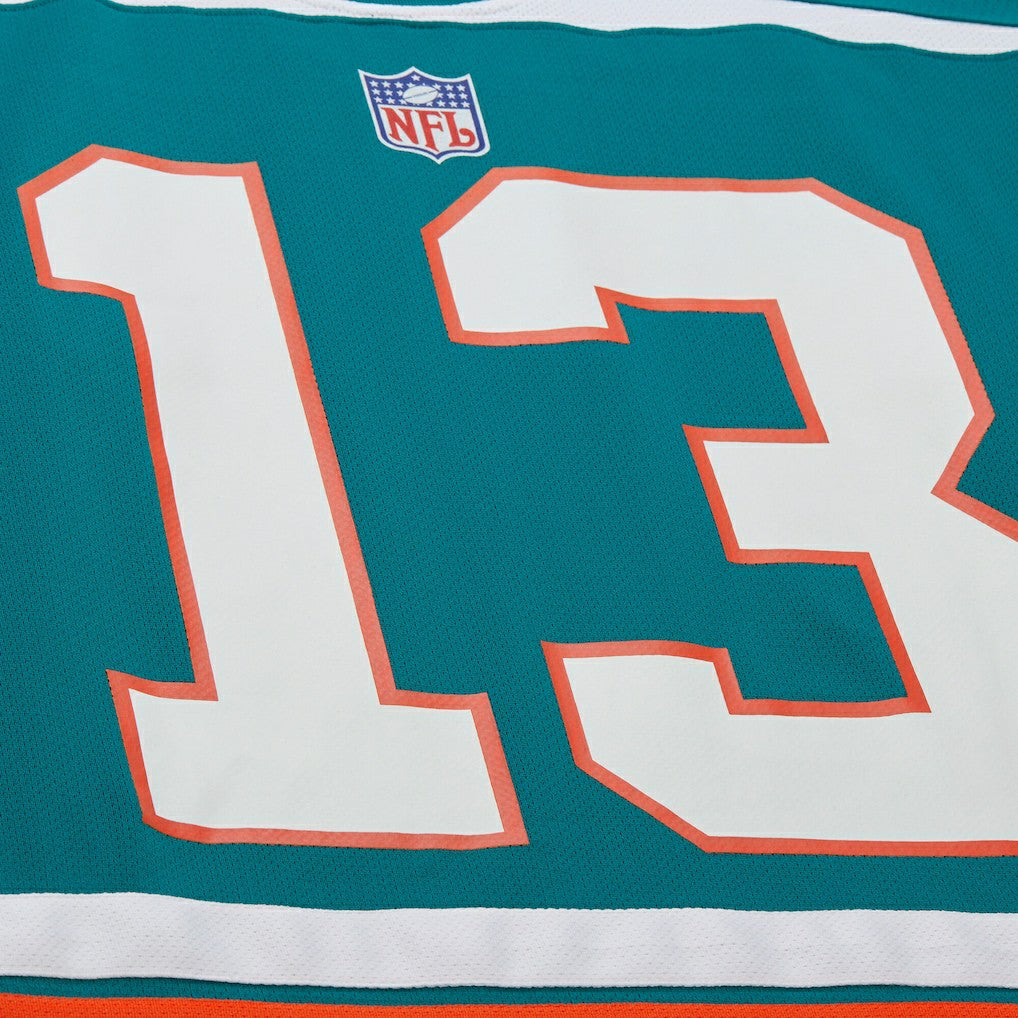 Dan Marino Miami Dolphins Maxxed Out Fashion Hockey Jersey Aqua - Mitchell & Ness