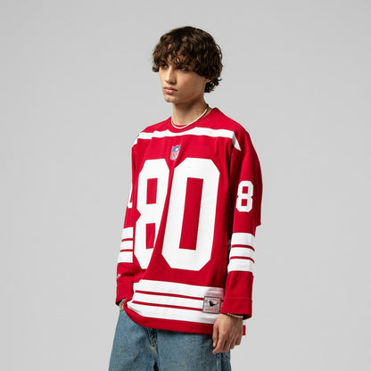 Jerry Rice San Francisco 49ers Maxxed Out Fashion Hockey Jersey - Scarlet on sale | NFL Jerseys