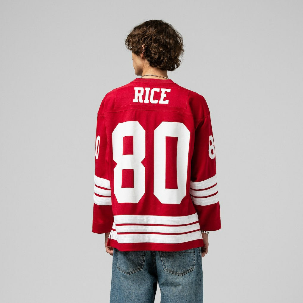 Jerry Rice San Francisco 49ers Maxxed Out Fashion Hockey Jersey - Scarlet on sale | NFL Jerseys