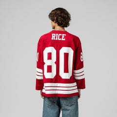 Jerry Rice San Francisco 49ers Maxxed Out Fashion Hockey Jersey Scarlet - Mitchell & Ness