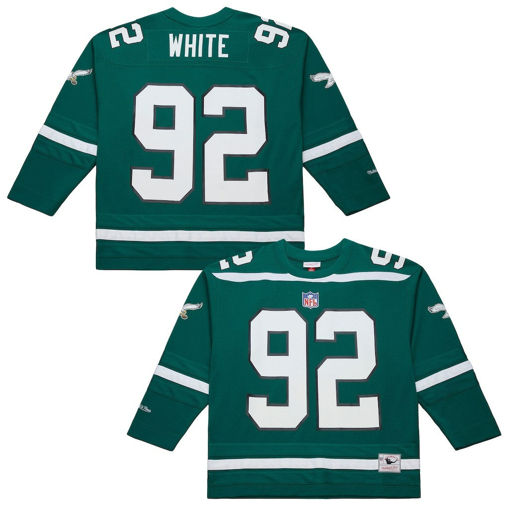 Reggie White Philadelphia Eagles Maxxed Out Fashion Hockey Jersey Kelly Green - Mitchell & Ness