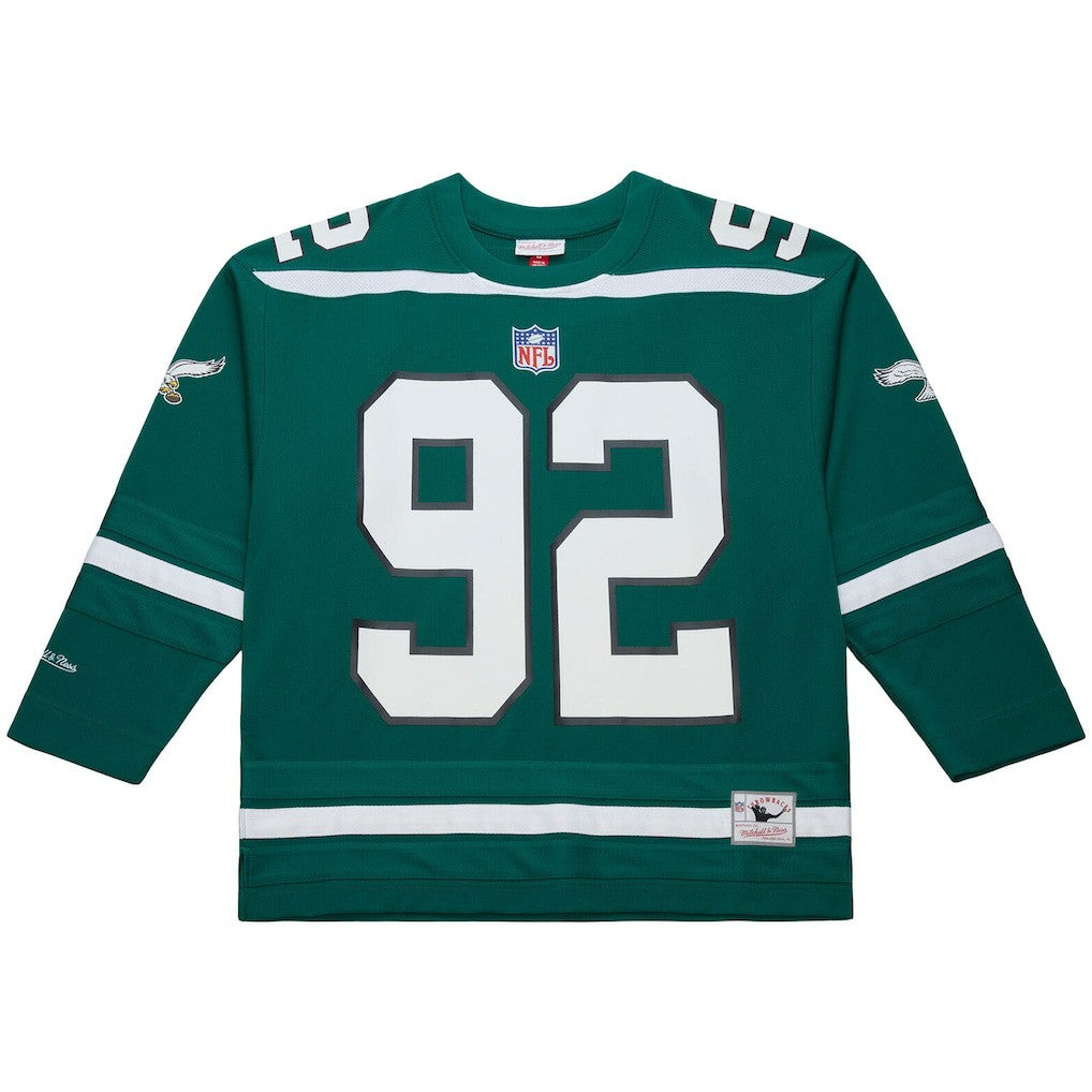 Reggie White Philadelphia Eagles Maxxed Out Fashion Hockey Jersey Kelly Green - Mitchell & Ness