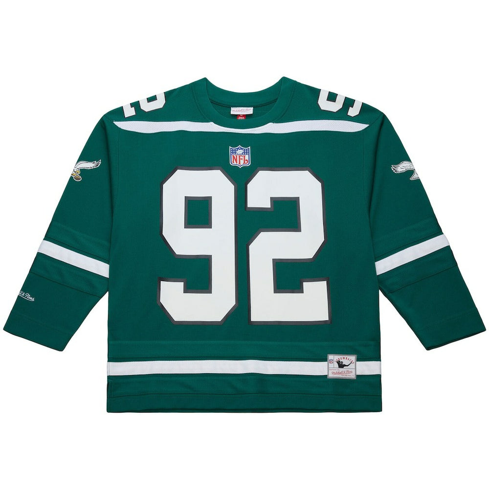 Reggie White Philadelphia Eagles Maxxed Out Fashion Hockey Jersey Kelly Green - Mitchell & Ness