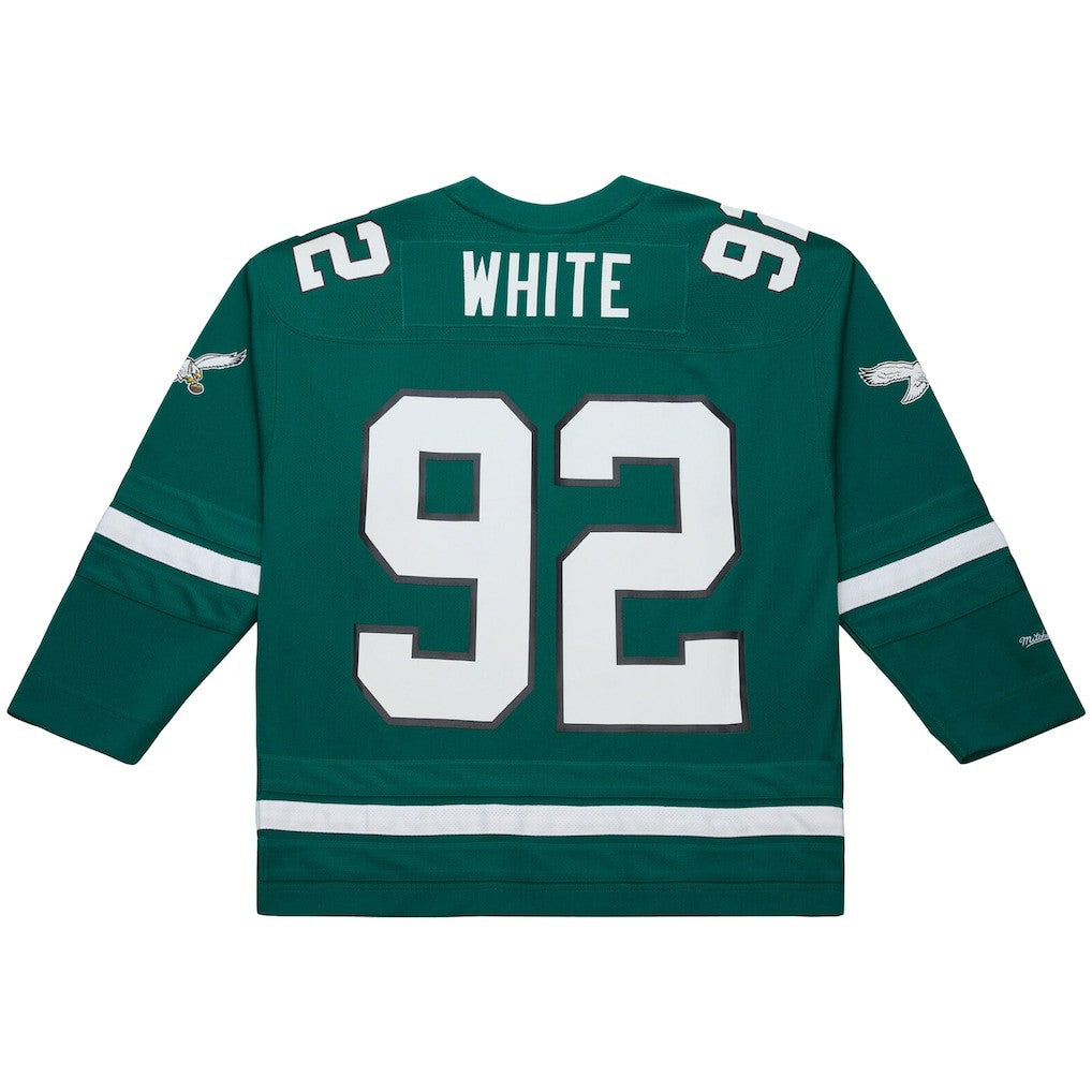 Reggie White Philadelphia Eagles Maxxed Out Fashion Hockey Jersey Kelly Green - Mitchell & Ness