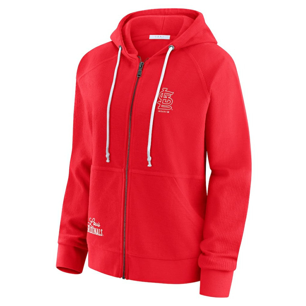 St. Louis Cardinals WEAR by Erin Andrews Women's Vintage Full-Zip Raglan Hoodie for sale
