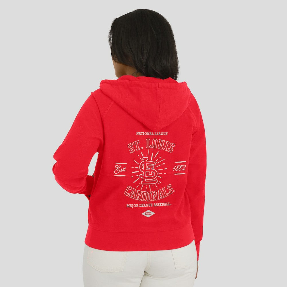 St. Louis Cardinals WEAR by Erin Andrews Women's Vintage Full-Zip Raglan Hoodie for sale