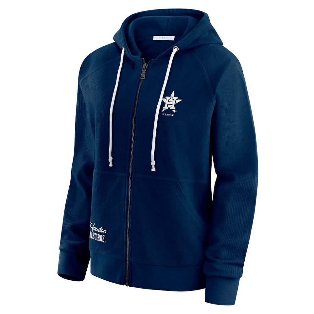 Houston Astros WEAR by Erin Andrews Women's Vintage Full-Zip Raglan Hoodie for sale