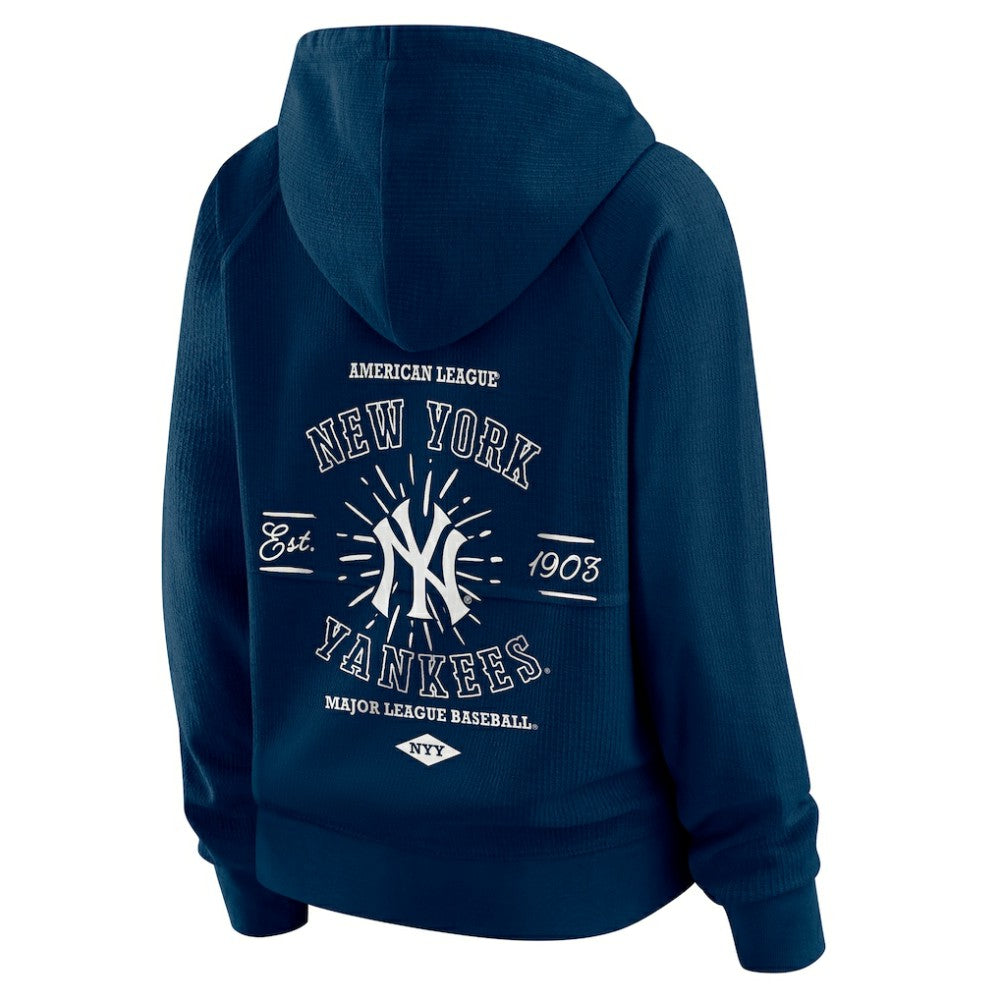 New York Yankees WEAR by Erin Andrews Women's Vintage Full-Zip Raglan Hoodie for sale