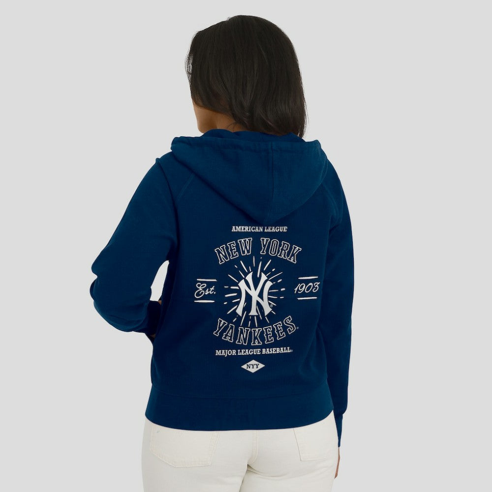New York Yankees WEAR by Erin Andrews Women's Vintage Full-Zip Raglan Hoodie for sale