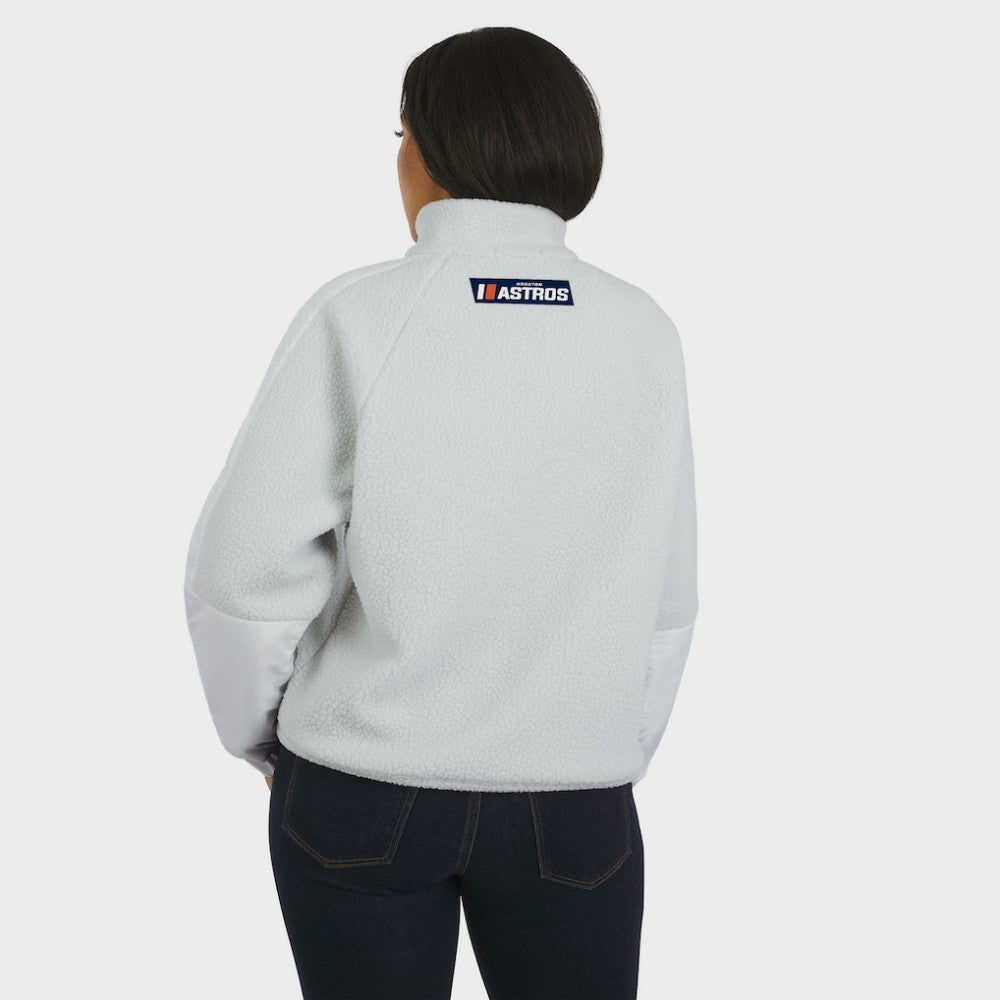 Houston Astros WEAR by Erin Andrews Women's Polar Fleece Quarter-Zip Jacket Clearance