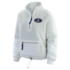 Atlanta Braves WEAR by Erin Andrews Women's Polar Fleece Quarter-Zip Jacket for sale