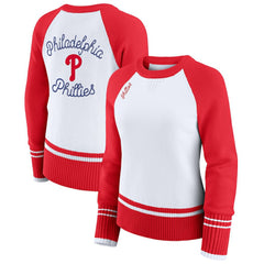 Philadelphia Phillies WEAR by Erin Andrews Women's Colorblock Raglan Sweater discount