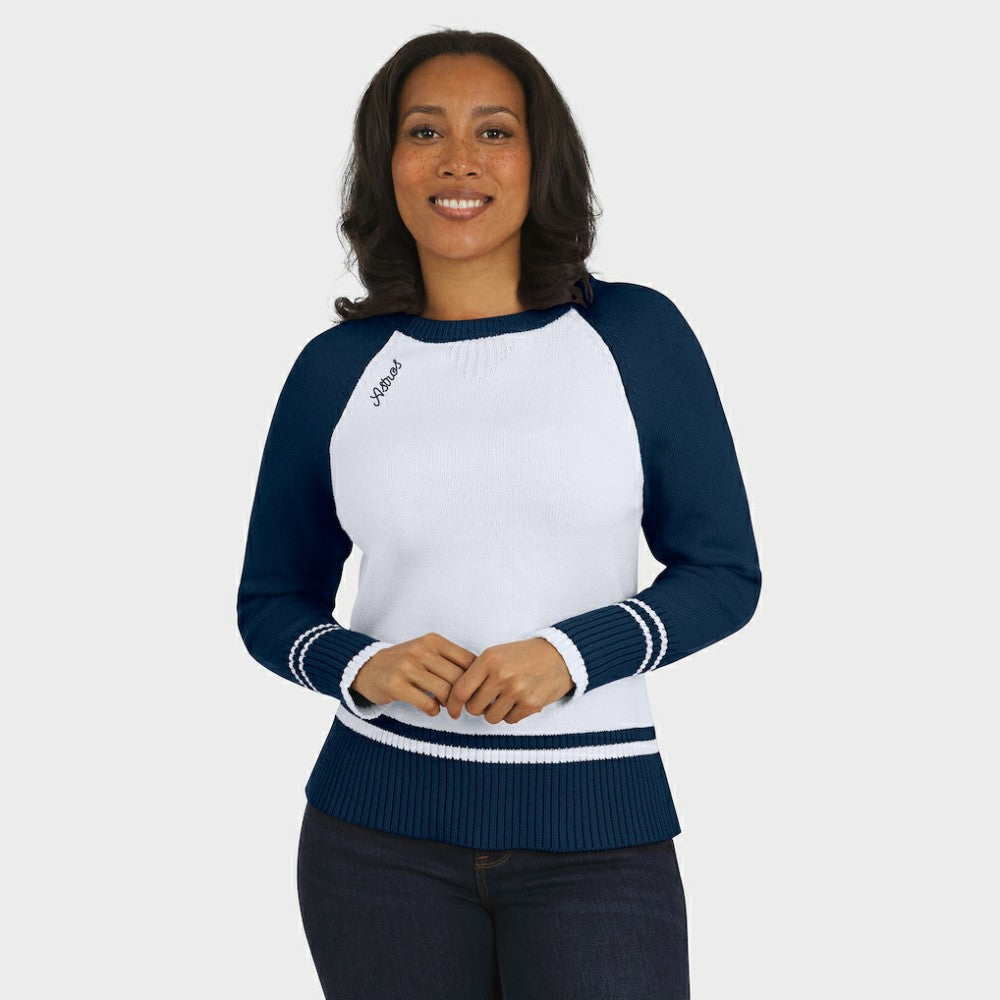 Houston Astros WEAR by Erin Andrews Women's Colorblock Raglan Sweater Lifestyle