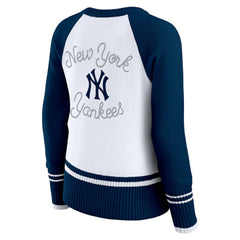 New York Yankees WEAR by Erin Andrews Women's Colorblock Raglan Sweater Near Me
