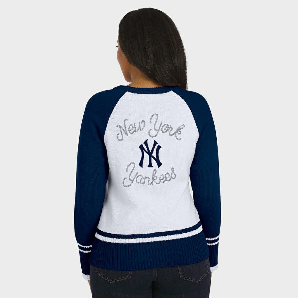 New York Yankees WEAR by Erin Andrews Women's Colorblock Raglan Sweater Near Me