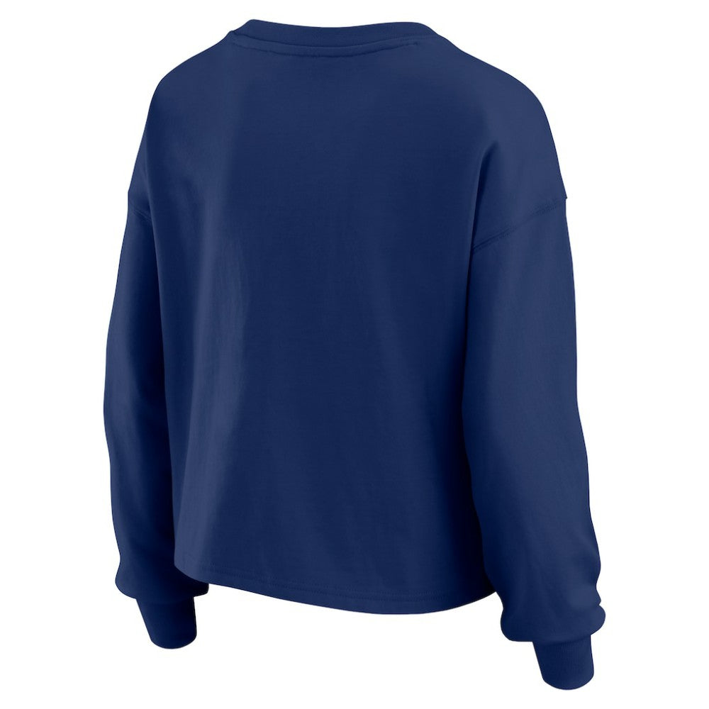 Boston Red Sox WEAR by Erin Andrews Women's Heavy Rugby Jersey Cropped Long Sleeve T-Shirt & Shorts Lounge Set On Sale