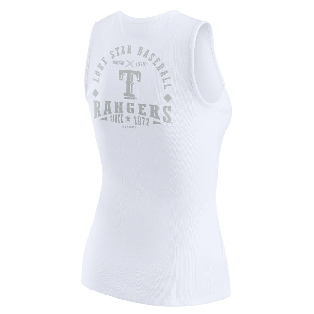 Texas Rangers WEAR by Erin Andrews Women's Rib-Knit Henley Tank Top On Sale