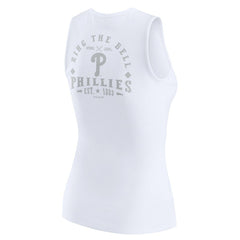 Philadelphia Phillies WEAR by Erin Andrews Women's Rib-Knit Henley Tank Top On Sale