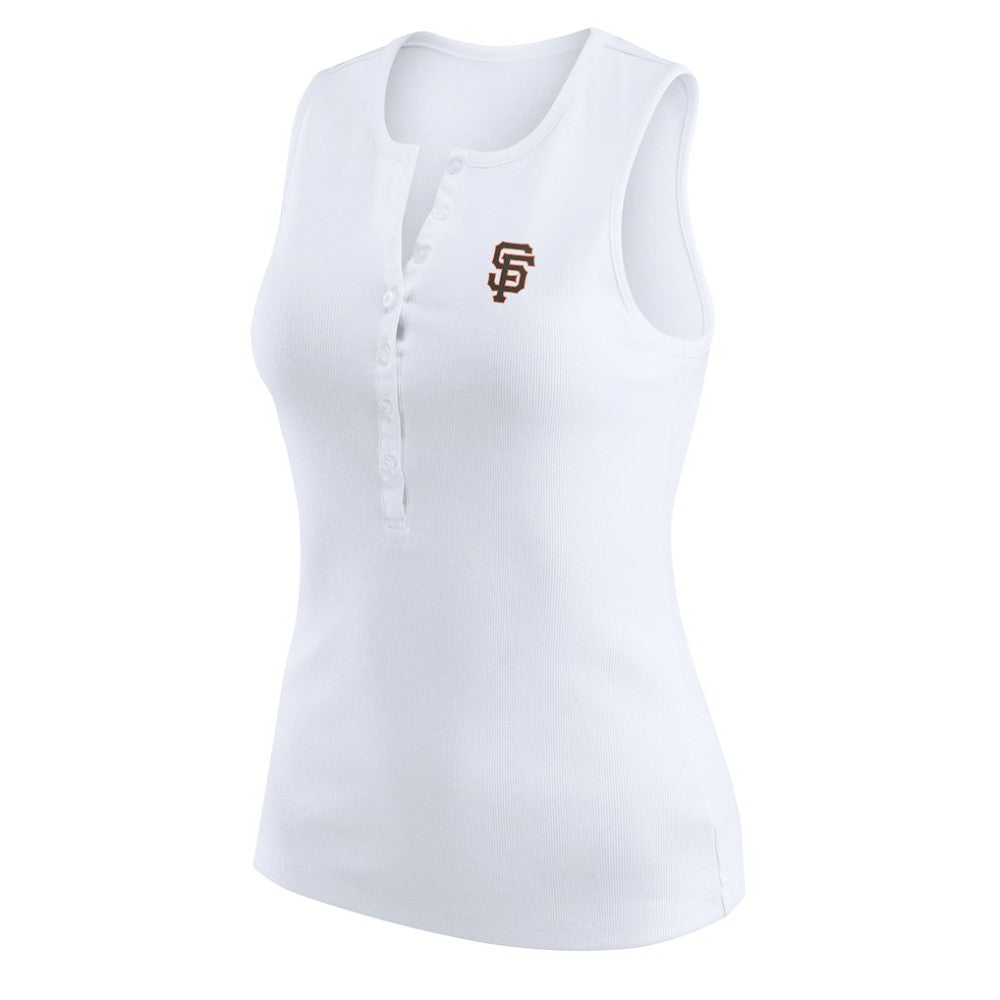 San Francisco Giants WEAR by Erin Andrews Women's Rib-Knit Henley Tank Top for sale