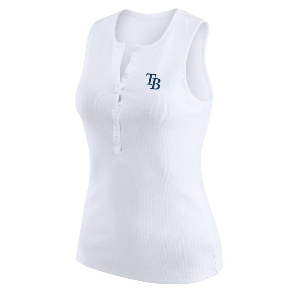 Tampa Bay Rays WEAR by Erin Andrews Women's Rib-Knit Henley Tank Top Near Me