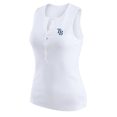 Tampa Bay Rays WEAR by Erin Andrews Women's Rib-Knit Henley Tank Top Near Me