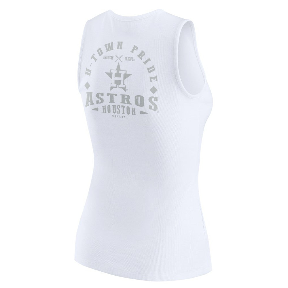Houston Astros WEAR by Erin Andrews Women's Rib-Knit Henley Tank Top Sale