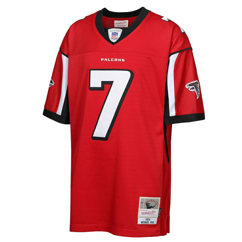 Michael Vick Atlanta Falcons Youth 2003 Legacy Retired Player Jersey Red - Mitchell & Ness