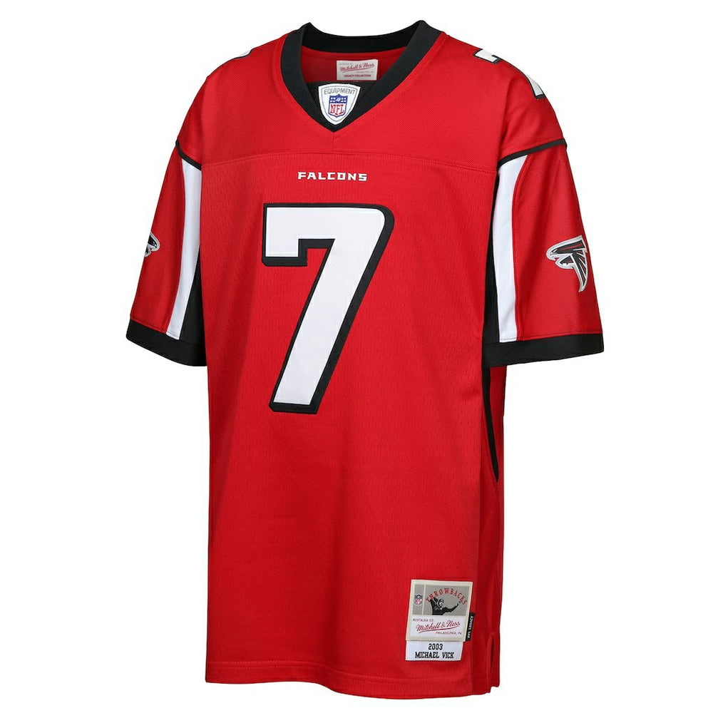Michael Vick Atlanta Falcons Youth 2003 Legacy Retired Player Jersey Red - Mitchell & Ness