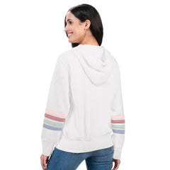 New York Yankees G-III 4Her by Carl Banks Women's Naamah Sleeve Stripe Fleece Full-Zip Hoodie On Sale