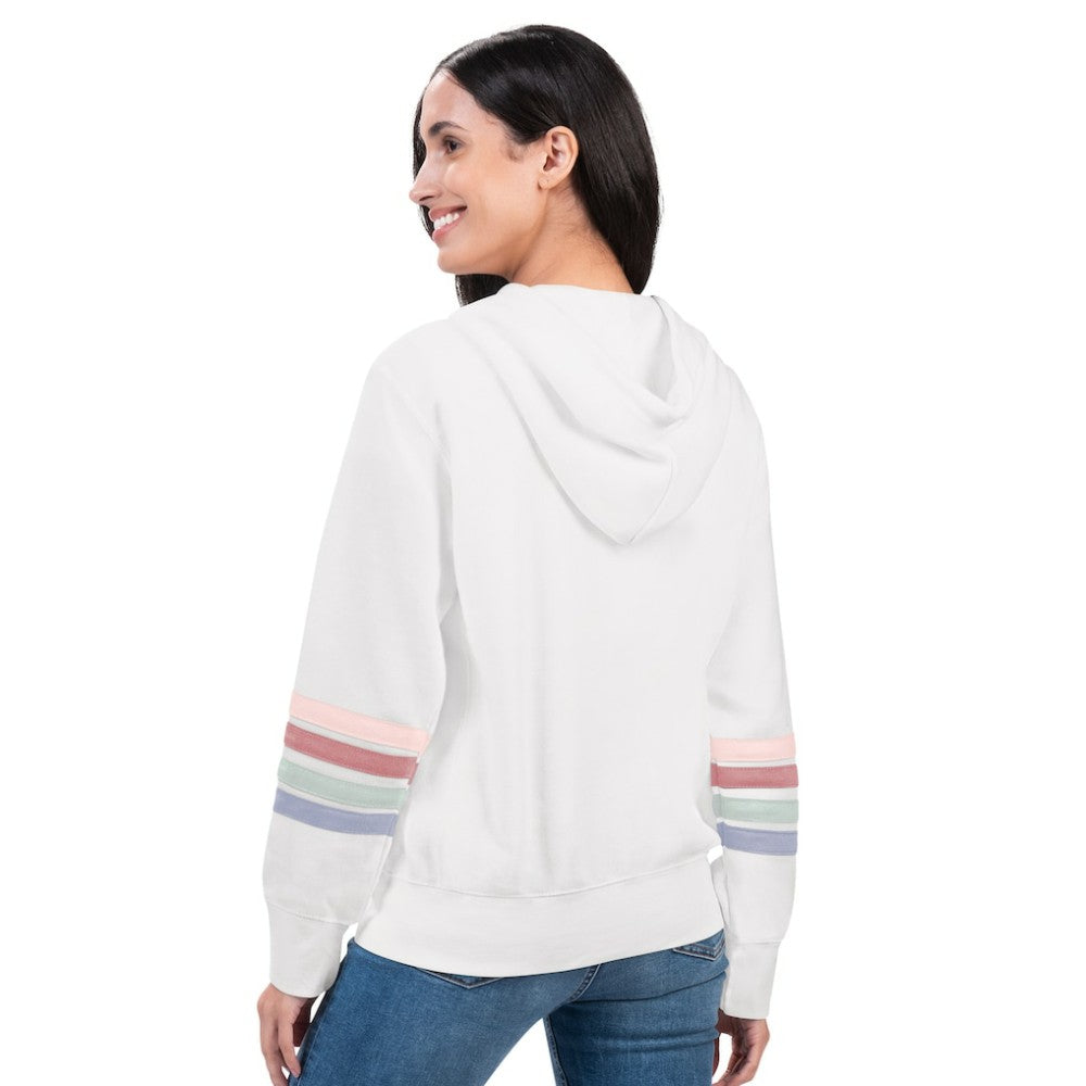 Philadelphia Phillies G-III 4Her by Carl Banks Women's Naamah Sleeve Stripe Fleece Full-Zip Hoodie for sale