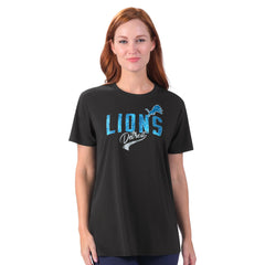 Detroit Lions G-III 4Her by Carl Banks Women's Jacey Performance Tri-Blend T-Shirt Black - NFL