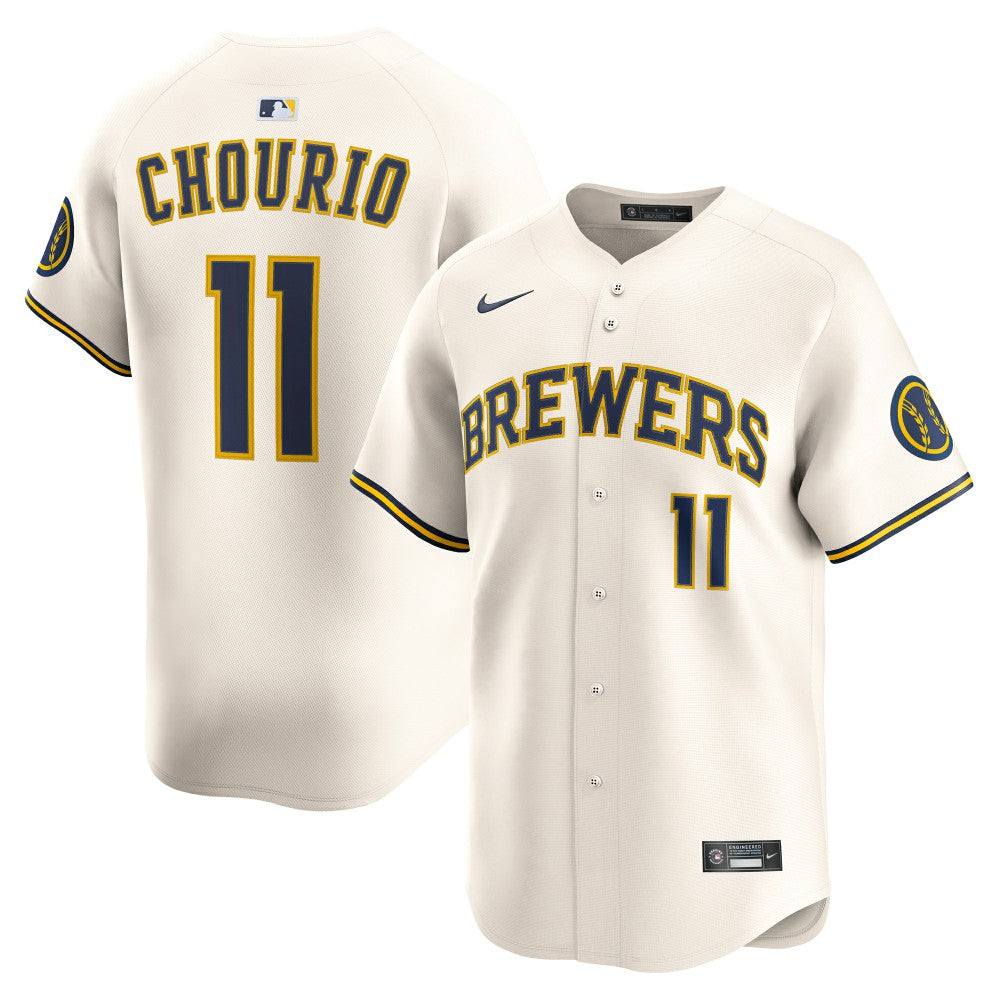 Jackson Chourio Milwaukee Brewers Nike Home Limited Jersey On Sale